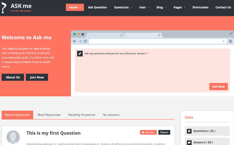 Ask me HTML5 Template Ask me HTML5 Template