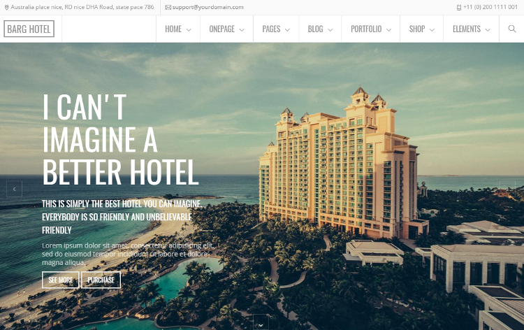 Berg Hotel Drupal Theme