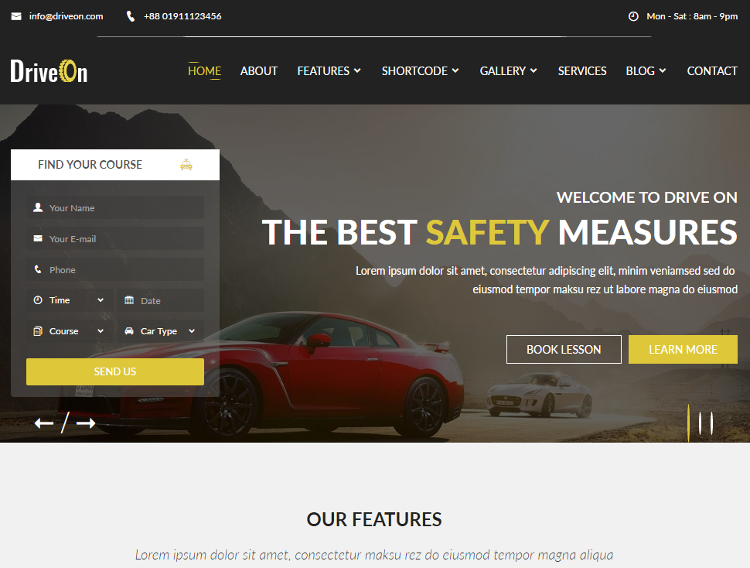 DriveOn HTML5 Template