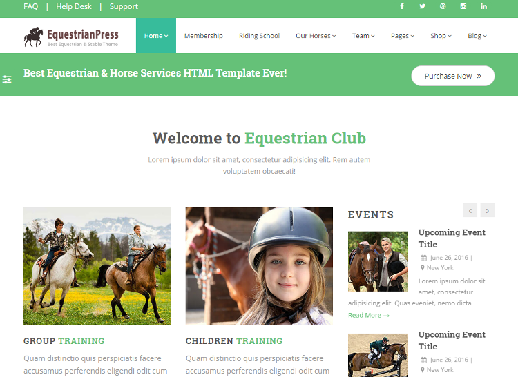 EquestrianPress HTML5 Template EquestrianPress HTML5 Template