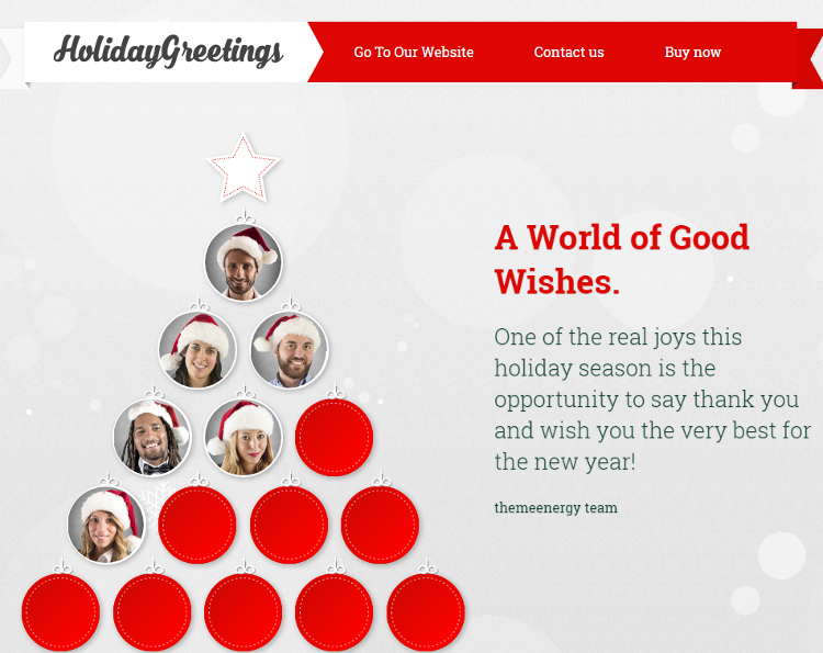 Holiday Greetings HTML5 Template