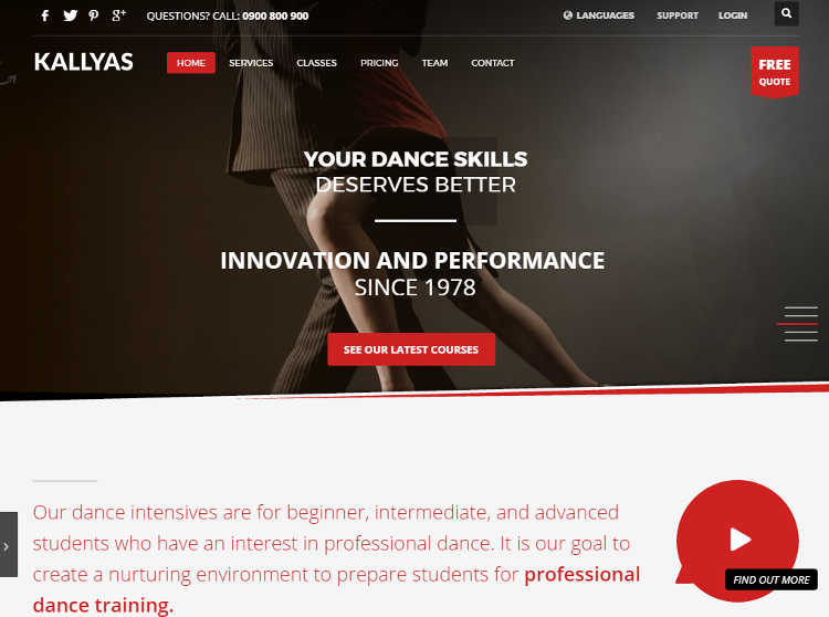 KALLYAS Dance HTML5 Template KALLYAS Dance HTML5 Template