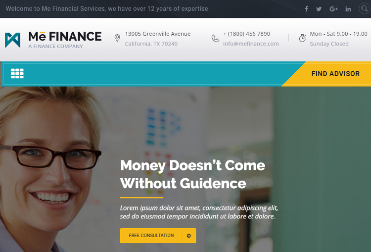 Me Finance HTML5 Template
