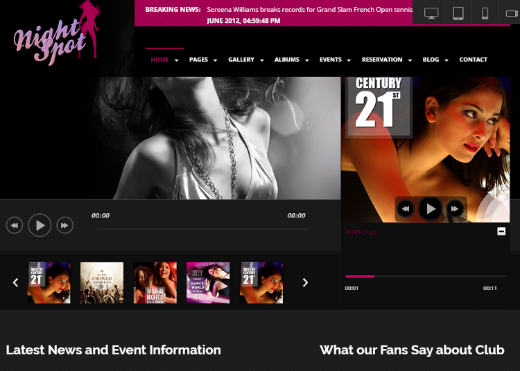 Night-Spot HTML5 Template Night-Spot HTML5 Template