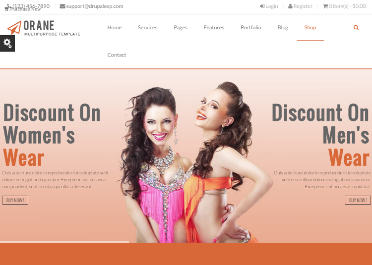 Orane Shop Drupal Theme