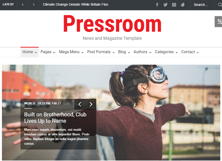 Pressroom HTML5 Template Pressroom HTML5 Template