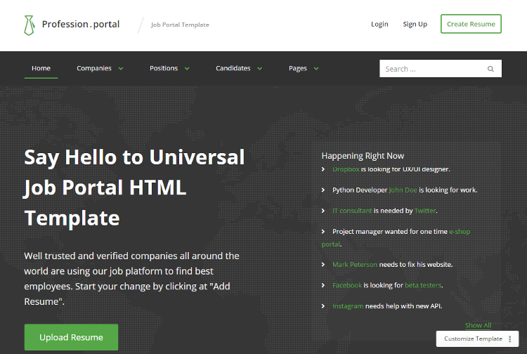 Profession HTML5 Template