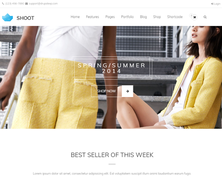Shoot Shop Drupal Theme