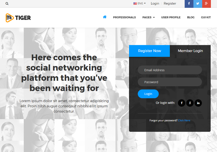 Top 5 Social Network, Social Media Website HTML5 Templates