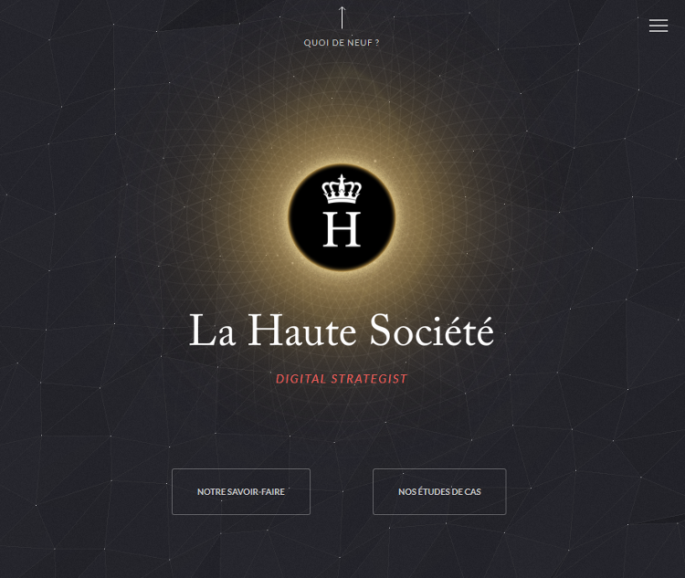 3D Website of La Haute Societe Created by using WebGL