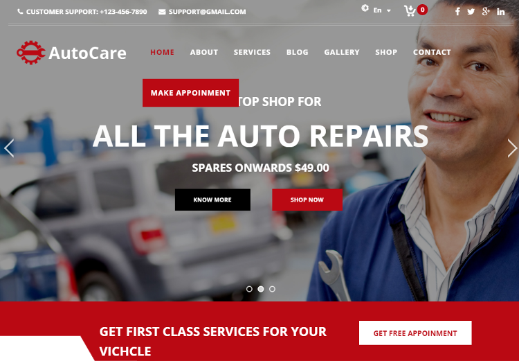 Auto Care Joomla Template
