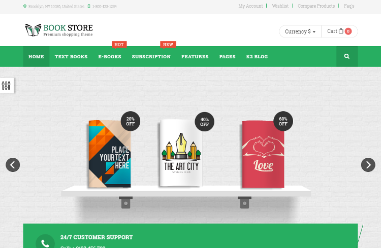 Bookstore Joomla Template