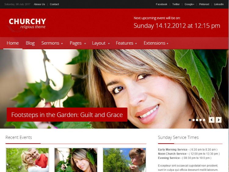 Churchy Joomla Template