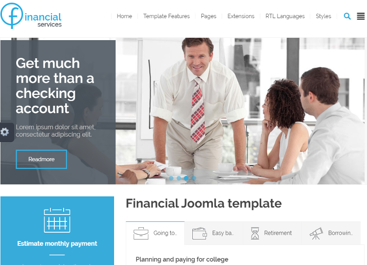 Financial Services Joomla Template Financial Services Joomla Template