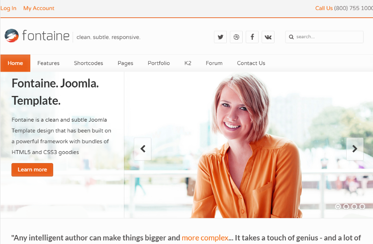 Fontaine Joomla Template