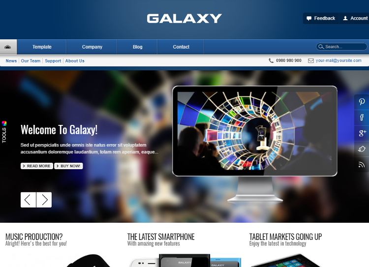 Galaxy Joomla Template