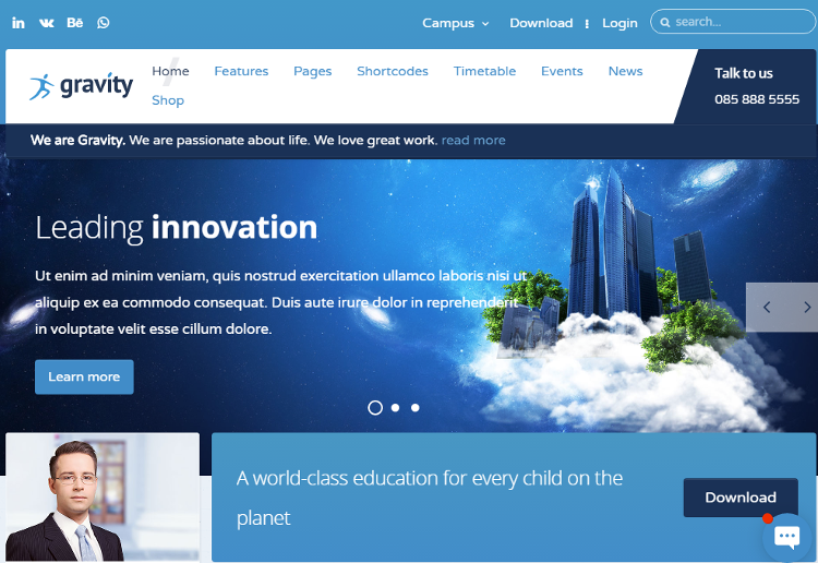 Gravity Joomla Template