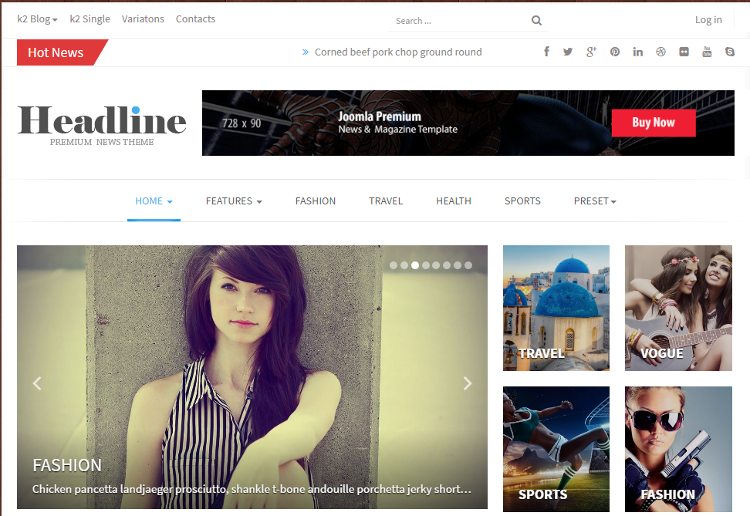 Headline Joomla Template Headline Joomla Template