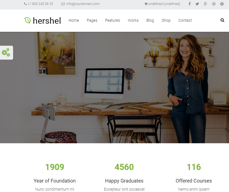 Hershel Education Drupal Theme