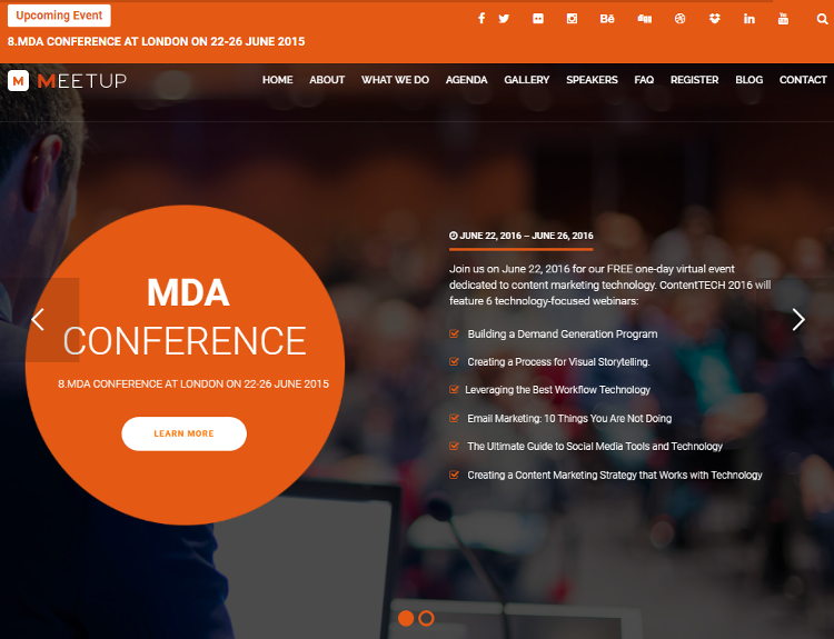 MeetUp Conference Joomla Template MeetUp Conference Joomla Template