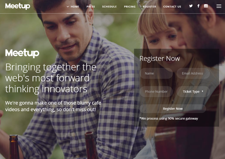 Meetup Joomla Template Meetup Joomla Template
