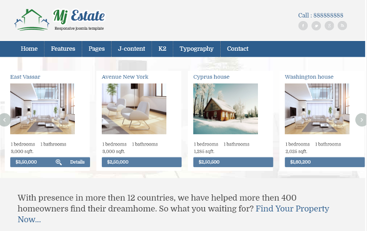 Mj Estate Joomla Template