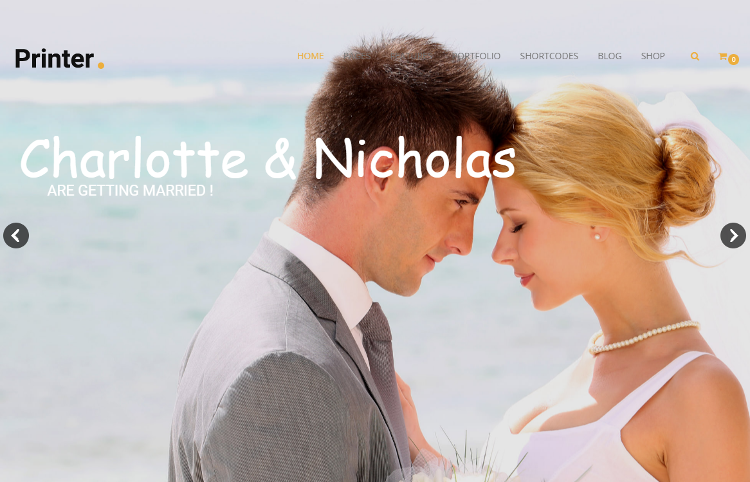 Printer Wedding Joomla Template