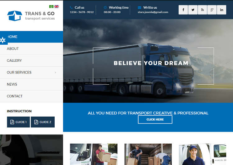 TransGo Joomla Template