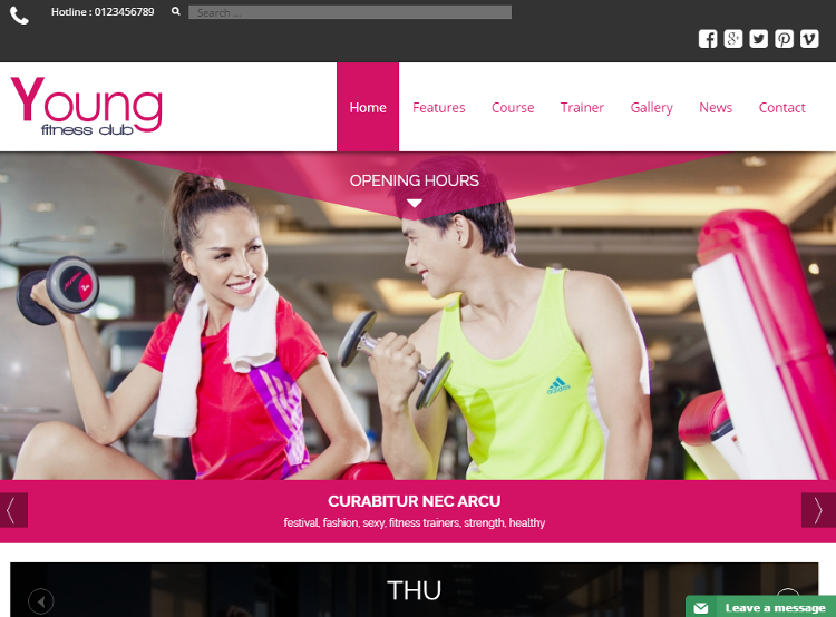 Young Fitness Joomla Template