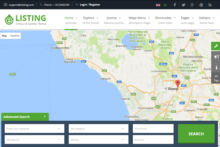 eListing Joomla Template