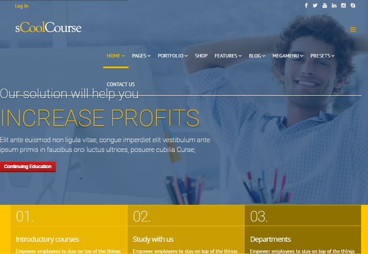 sCoolCourse Joomla Template