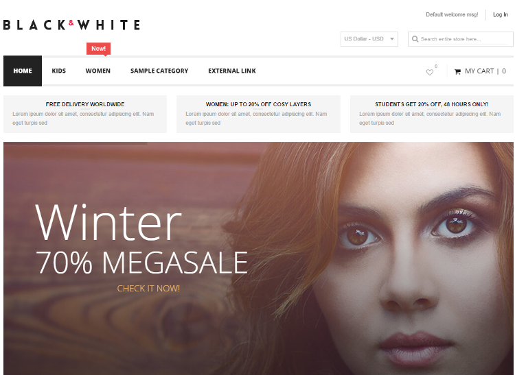 Black&White Magento Theme Black&White Magento Theme