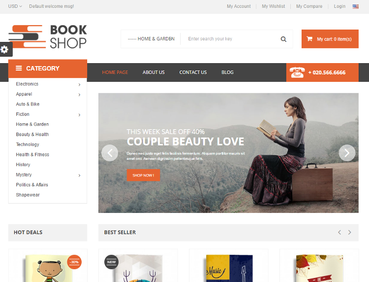 BookShop PrestaShop Theme BookShop PrestaShop Theme