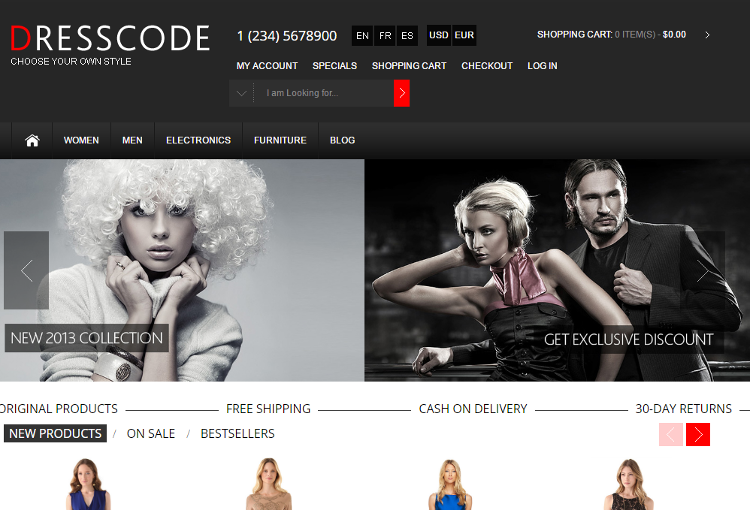 Dresscode osCommerce Template Dresscode osCommerce Template