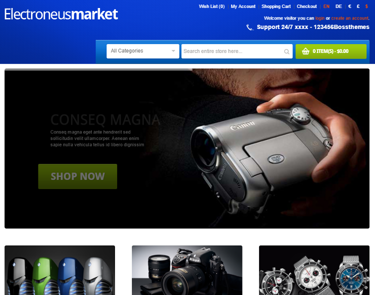 Electronics Store OpenCart Theme