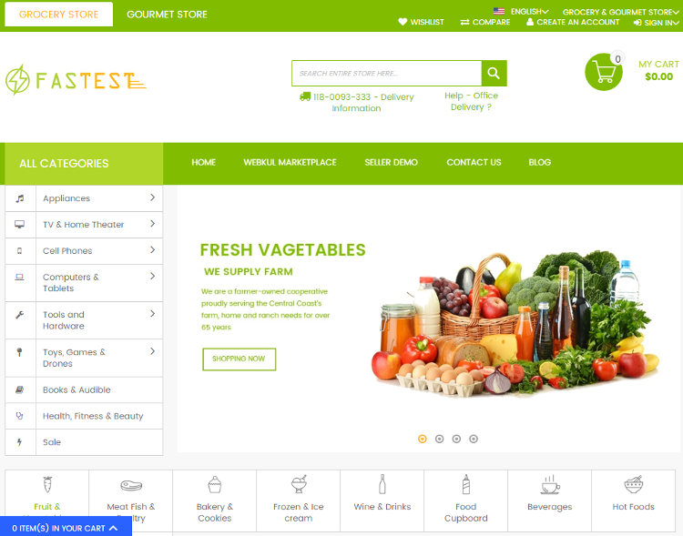 Fastest Grocery Store Magento Theme Fastest Grocery Store Magento Theme