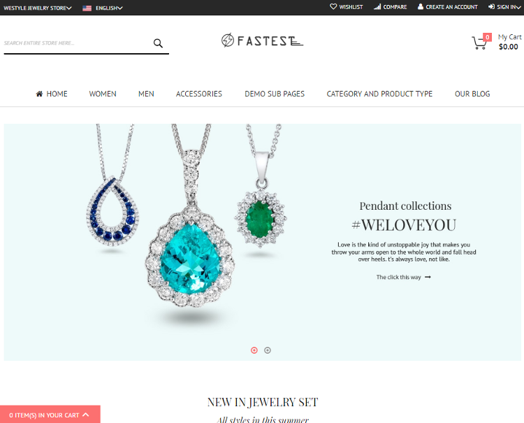 Fastest Jewelry Magento Theme Fastest Jewelry Magento Theme