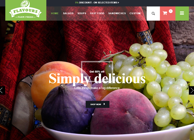 Flavours Magento Theme Flavours Magento Theme