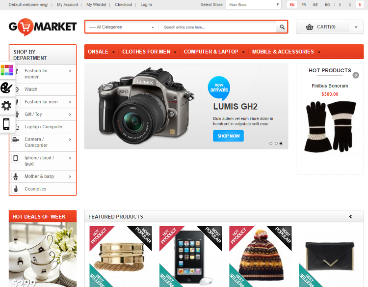 Gala GoMarket Magento Theme