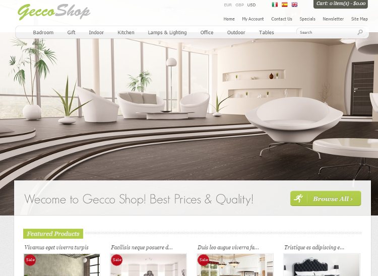 Gecco Shop OpenCart Theme Gecco Shop OpenCart Theme