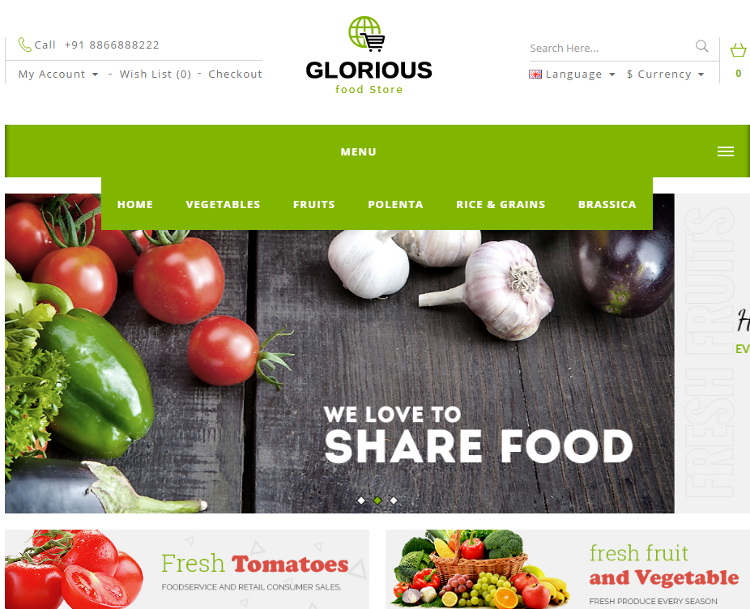 Glorious OpenCart Theme Glorious OpenCart Theme