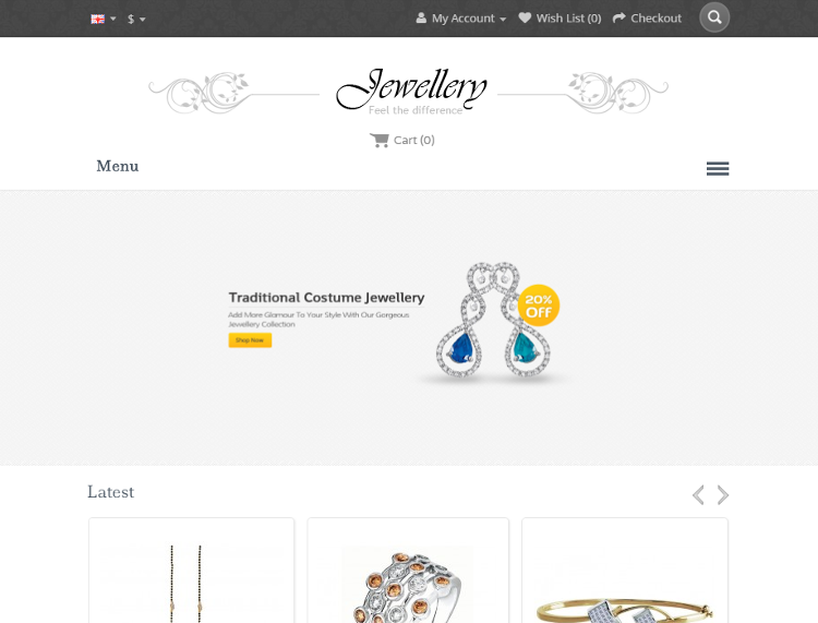 Jewellery OpenCart Theme Jewellery OpenCart Theme