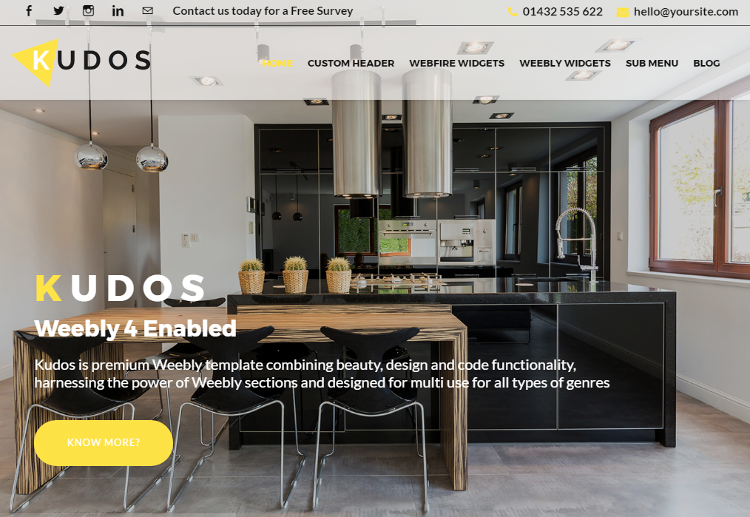 Kudos Weebly Template Kudos Weebly Template