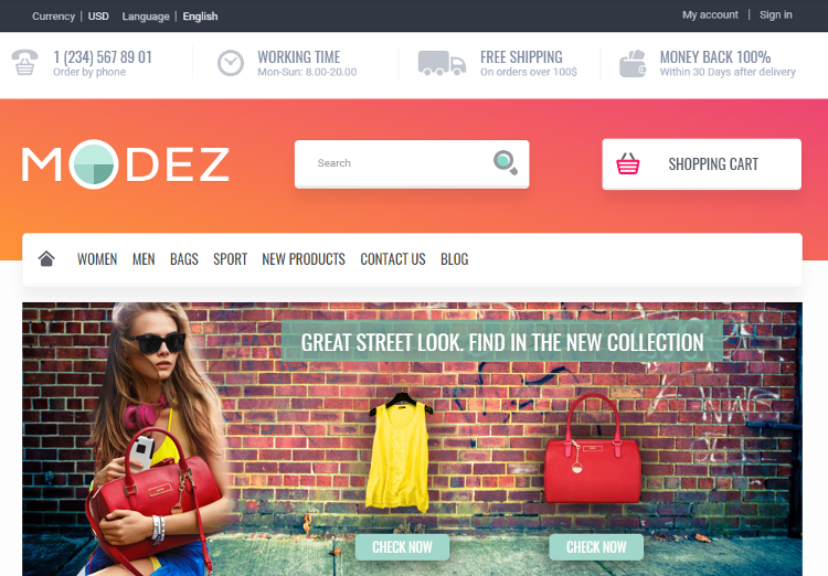 MODEZ PrestaShop Theme MODEZ PrestaShop Theme