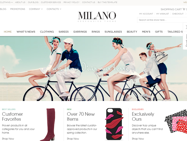 Milano Magento Theme Milano Magento Theme