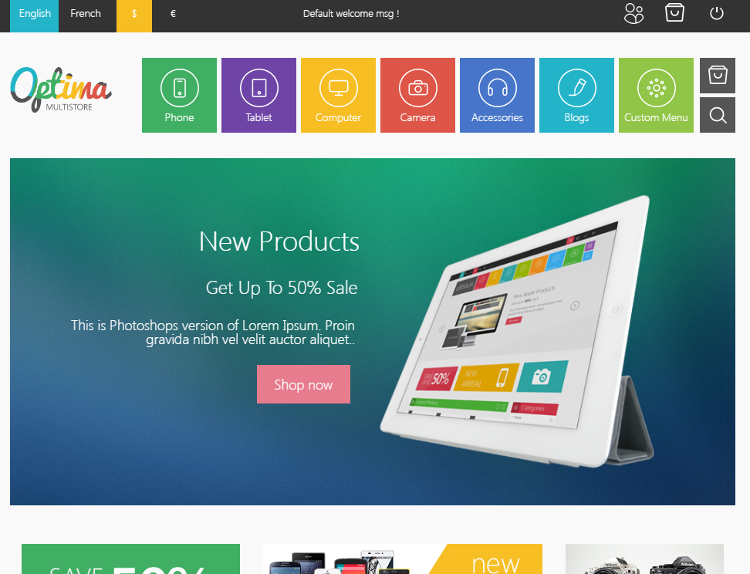 Optima Electronics Store PrestaShop Theme