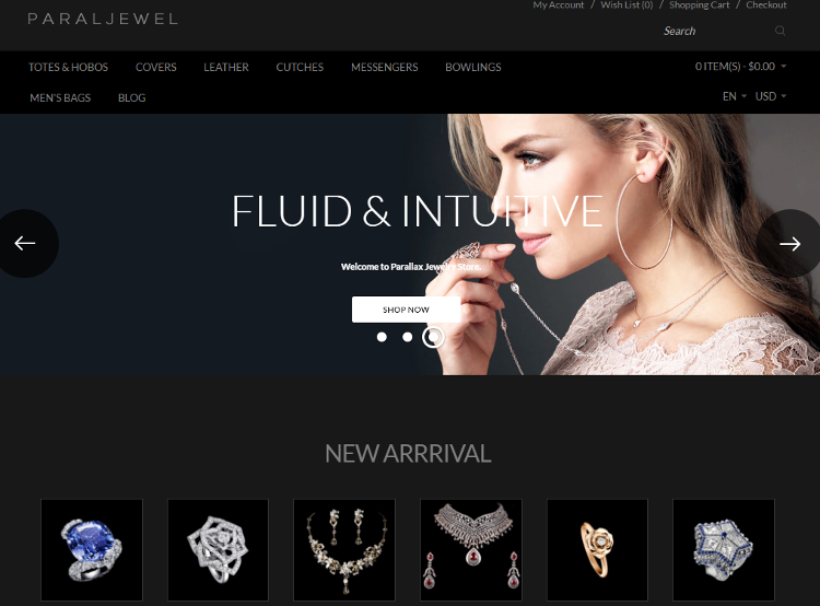 Parallax Jewelry OpenCart Theme Parallax Jewelry OpenCart Theme