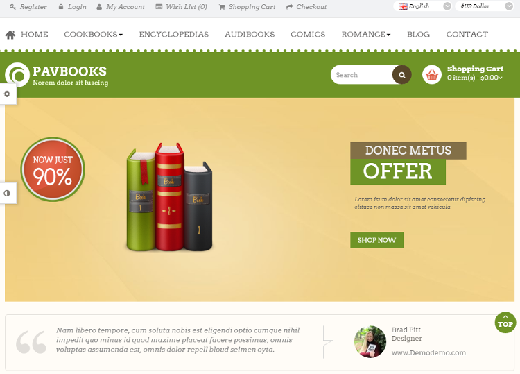 Pav Books OpenCart Theme Pav Books OpenCart Theme