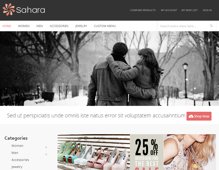 SAHARA Magento Theme