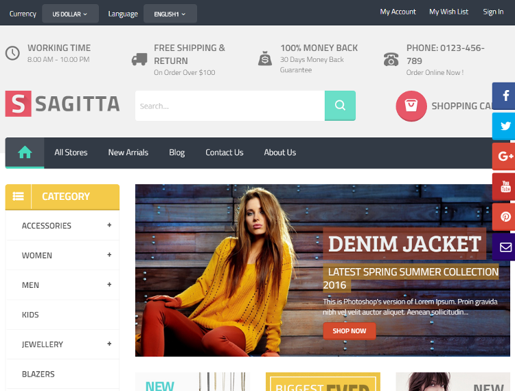 Sagitta Magento Theme